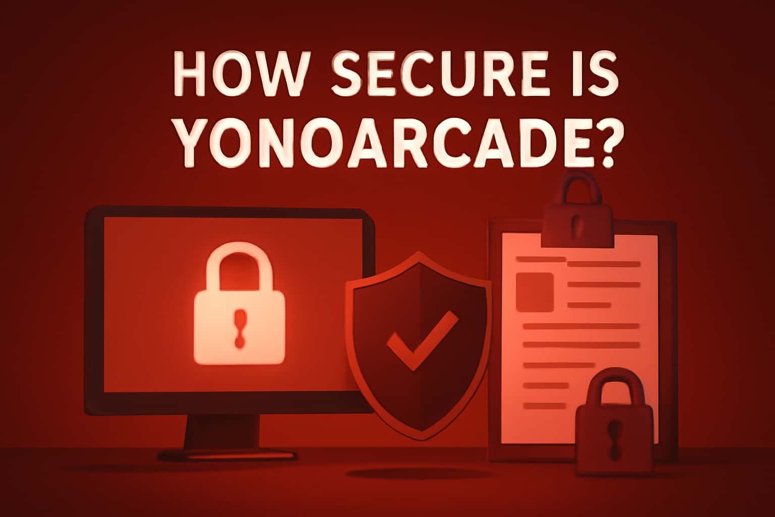 Informational graphic about YonoArcade's security measures.