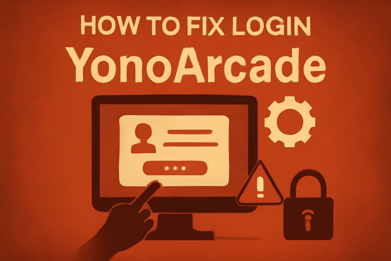 Informational scene about fixing login issues with YonoArcade.