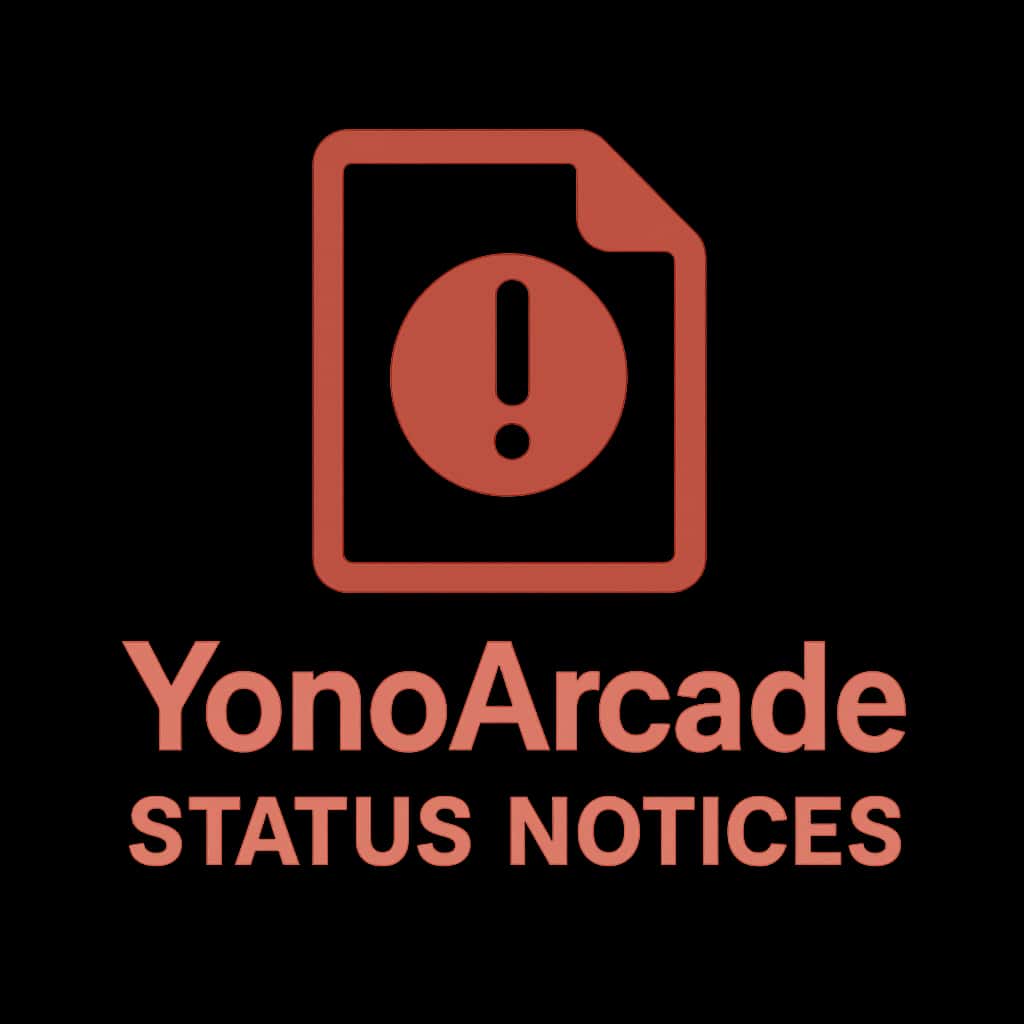 Badge representing YonoArcade Status Notices.