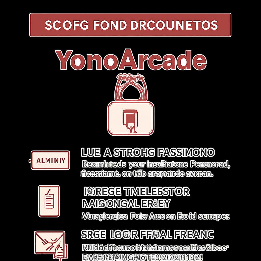 Illustration depicting security measures for YonoArcade accounts.