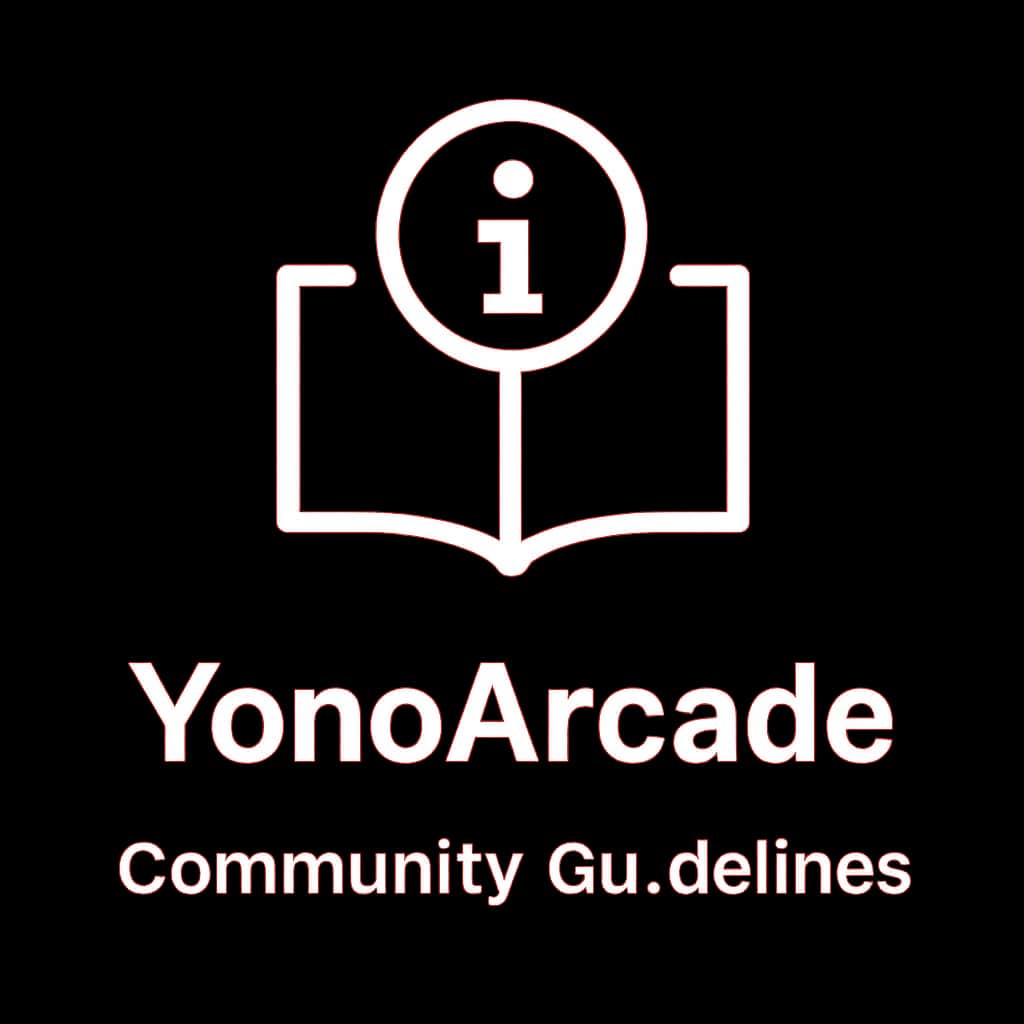 A badge representing YonoArcade Community Guidelines.