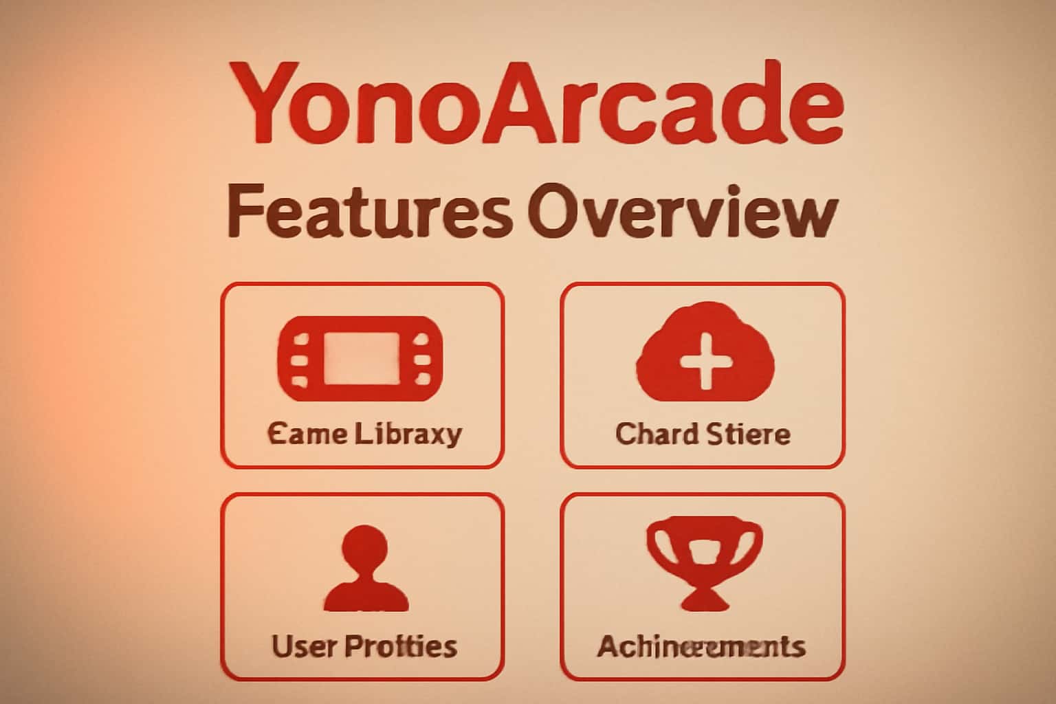 A visual representation of YonoArcade features with a sleek design.