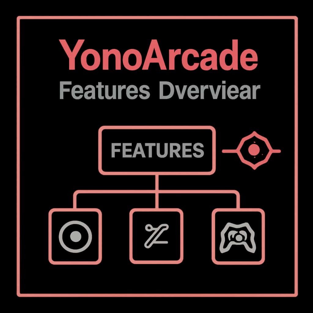 Educational diagram about the features of YonoArcade.